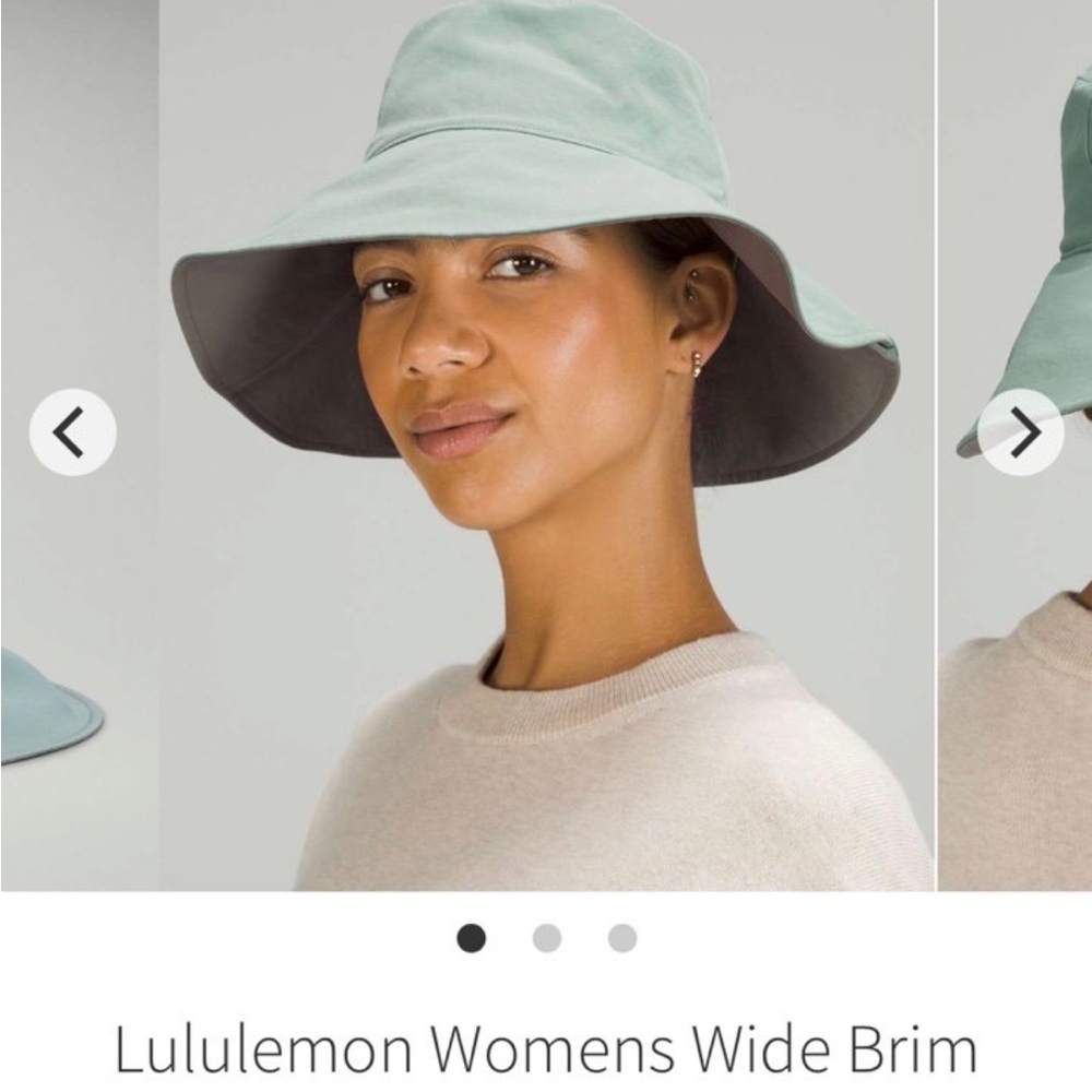 Lululemon wide brim logo bucket hat